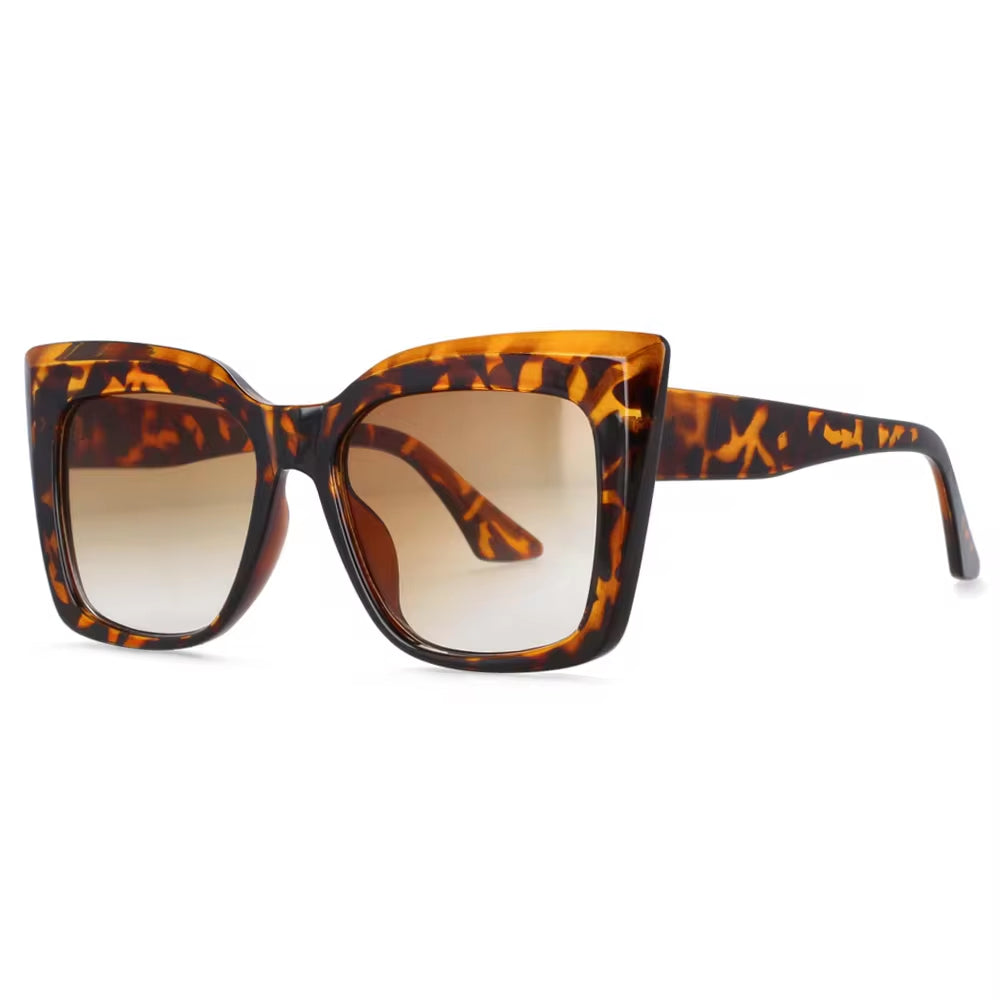 53288 Square Oversized Cat Eye Sunglasses Fashion Women Brand Design Shades Uv400 Vintage Glasses