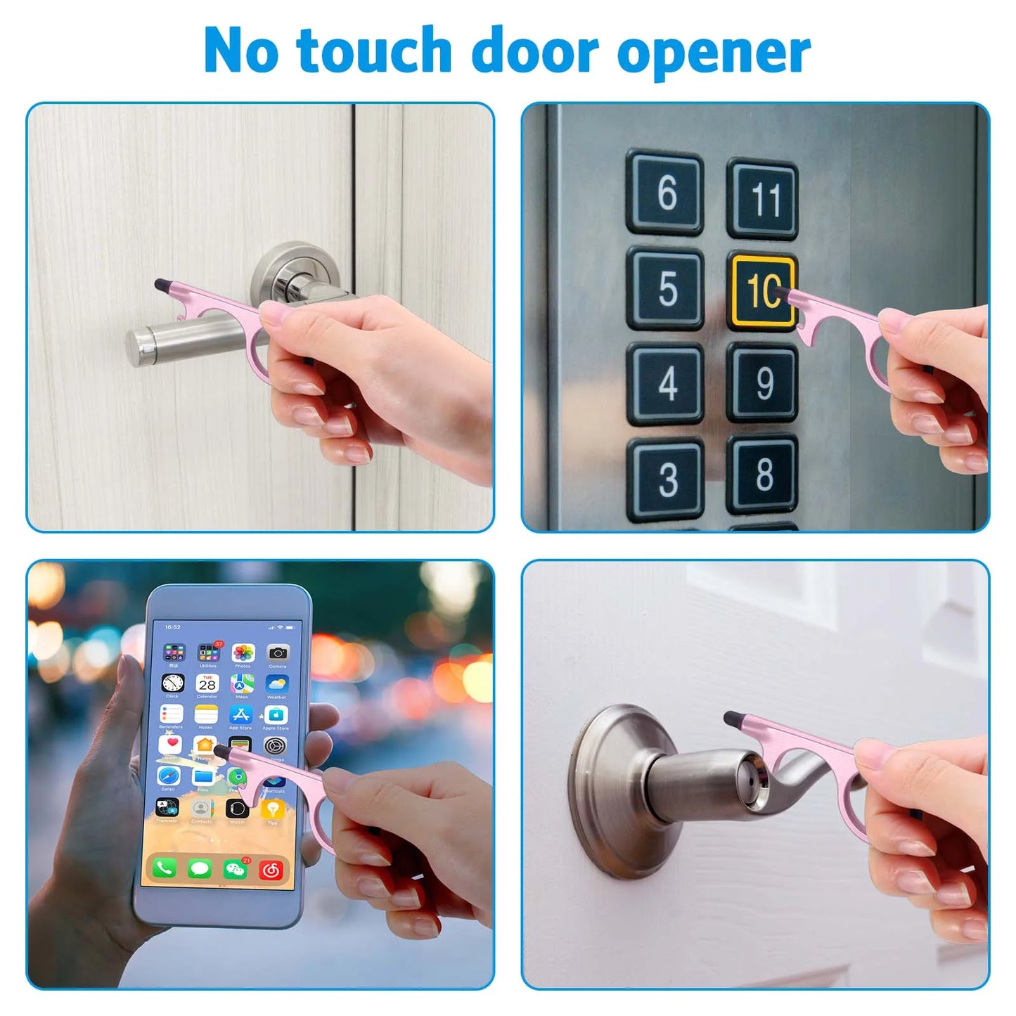 Keychain for Women, Safety Keychain Set with Alarm 6 Pcs Keychain Accessories Keychain for Kids Girls Woman Pink