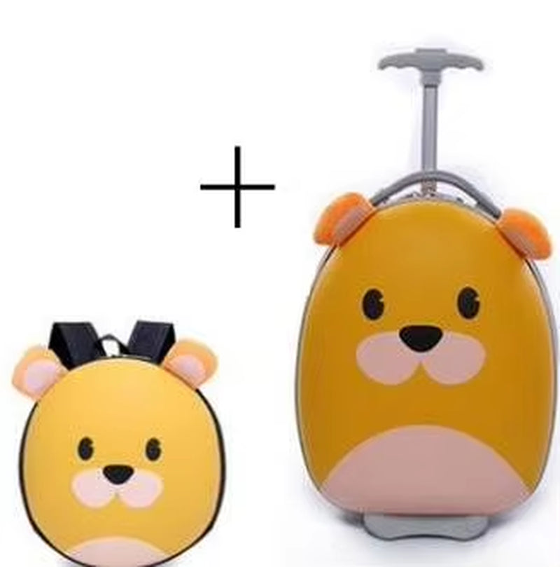 Kids Travel Suitcase Cartoon Suitcase for Boys Wheeled Suitcase for Girls Children Trolley Bags for Kid Rolling Luggage Suitcase